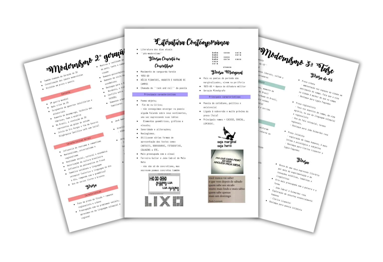 Capa do resumo de Literatura